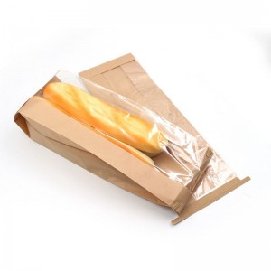 Premium Quality Kraft Paper Packing Bag With Clear Windows Customized