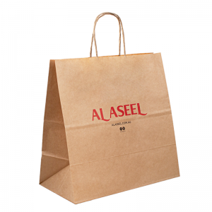 Custom Print Shopping Handle Kraft Paper Bag
