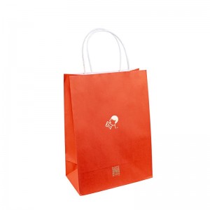 Eco-Friendly Recycled Black White Food Takeaway Packaging Craft Paper Bag Shop Gift Shopping Brown Kraft Paper Bag With Handle