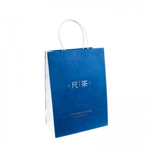 Custom printed your own logo for restaurant catering food takeaway togo packaging kraft brown paper bag with handles