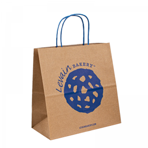 paper bag with logo print kraft shopping promotional brown kraft custom paper bags