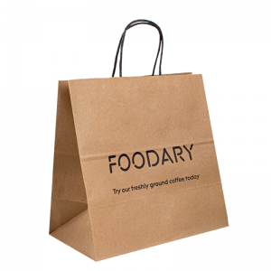 takeaway paper bags paper packaging bags food craft bolsas handle brown paper bags