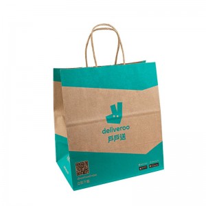 kraft paper shopping bag food packaging custom paper bags with logo paper bag with handle