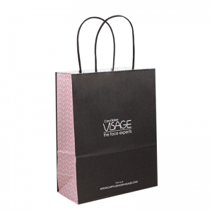 food takeaway logo shopping custom paper bags kraft with handles