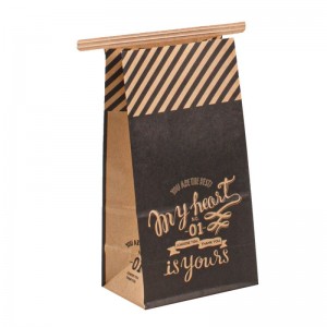 white brown kraft paper gift bags with handles wholesale shopping food fruit paper bag